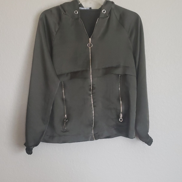 zara satin jacket